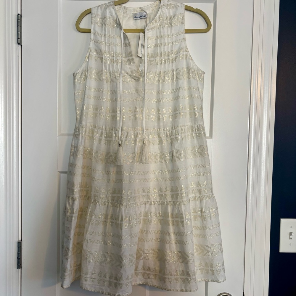 Tommy Bahama Ivory & Gold Swing Dress